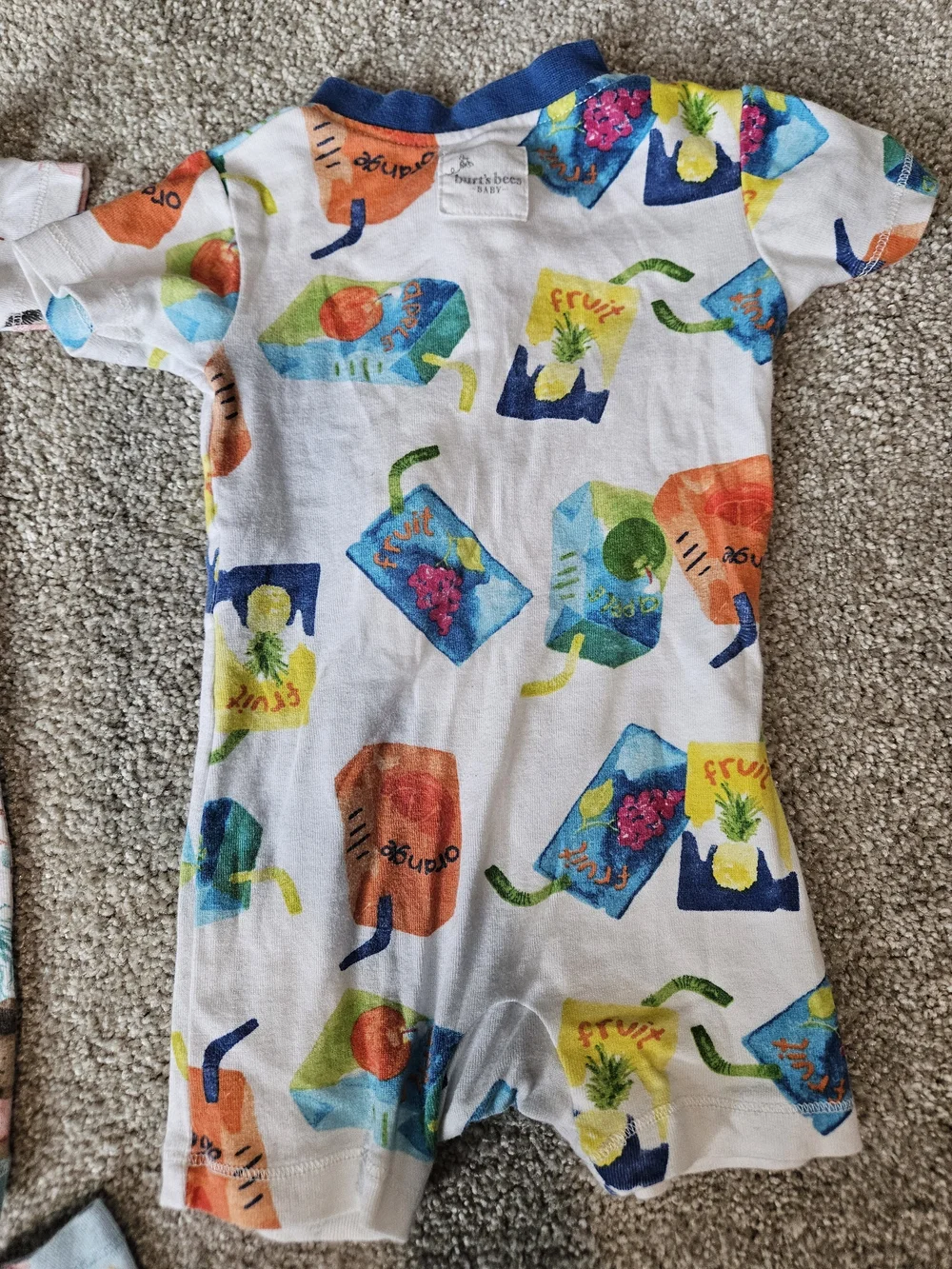 Burts Bees Baby Short Sleeve Romper Pajamas Bundle Of 4 - Assorted Size 6-9 M